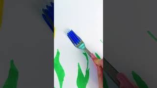 Fork Drawing Hack for Fun Play Time 🍴🖼️ [upl. by Alyal]