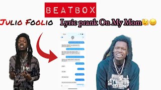 Foolio  BeatBox Lyric Prank On My Mom😱😬  Must Watch🤦🏽‍♂️ [upl. by Niliram]