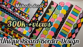 Display Board Border Design  Bulletin Board  Decoration Ideas for school Ep 28 maheesdecor [upl. by Ennyletak]