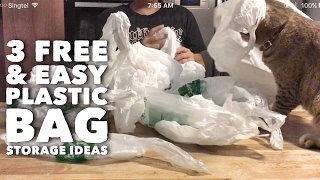 Kitchen Hacks 3 Free amp Easy DIY Plastic Bag Storage Ideas [upl. by Fayth147]