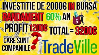 Profit de 1200€ cu investitie de 2000€ in 12 luni la bursa l Tradeville [upl. by Debo14]