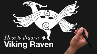 How to Draw a Viking Age Raven — Ringerike Style [upl. by Incrocci941]