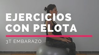 Ejercicios con pelota en el embarazo Trabajando la movilidad pélvica en el tercer trimestre [upl. by Laux]