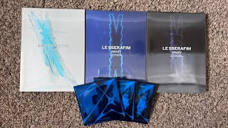 le sserafim CRAZY album unboxing [upl. by Gnem]