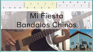 Bandalos Chinos・Mi Fiesta「Bass cover」TABs [upl. by Orv498]