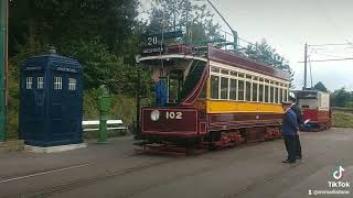 Newcastle Tram 102 at Townend Crich Tramway [upl. by Llimaj775]