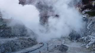 Drone Solfatara Campi Flegrei fumarole Pisciarelli Napoli Naples [upl. by Nylrad]