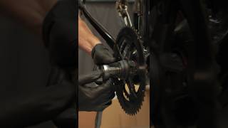 Crankset removal  road bike mechanic service 🔧 bicycle cycling bicycleparts bicyclemechanic [upl. by Marian]