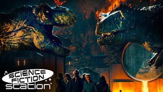 Tyrannosaurus Rex vs Giganotosaurus  Jurassic World Dominion 2022  Science Fiction Station [upl. by Holofernes]