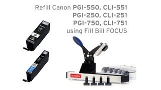 Refill Canon PGI550 CLI551 PGI250 CLI251 PGI750 CLI751 PGI450 CLI451 refill tool [upl. by Ynohtnaluap]