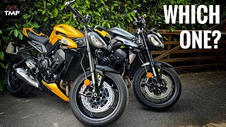 New 2023 Triumph Street Triples  Which should you buy [upl. by Atinrahs]