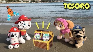 Patrulla canina español y paw patrol bebes tesoro en la playa Nuevos videos de juguetes [upl. by Callahan]