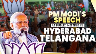 PM Modis speech at public meeting in Hyderabad Telangana [upl. by Maurizia]