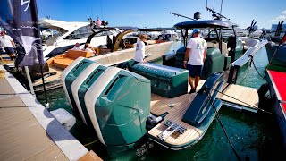 Miami Boat Show 2023 Docks  Craziness and Complete Walk Through [upl. by Scoter]