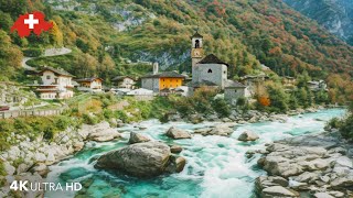 Valle Verzasca Switzerland 4K  Walking tour  Lavertezzo  Ticino  Долина Верзаска Швейцария [upl. by Elocel]