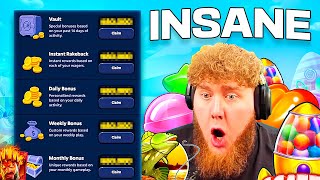 CLAIMING THESE INSANE REWARDS amp PLAYING SLOTS [upl. by Aiderfla]