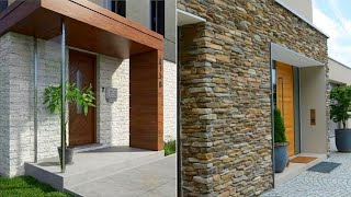 100 Modern Front Wall Design Ideas 2023 Home Exterior Wall Tiles Design  Exterior Design Ideas p2 [upl. by Horwath45]