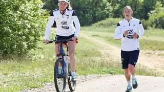 Equipe de France Féminine  quotrun and bikequot avec les Bleues [upl. by Neibart488]