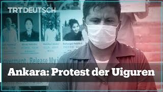 Uiguren protestieren für die Rechte ihrer Familienmitglieder in China [upl. by Asemaj658]