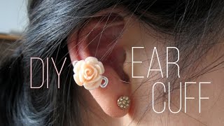 TUTORIEL  DIY  Ear cuff  Bague doreille avec une petite rose 3 [upl. by Tyra]