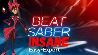 Playing Insane from Easy to Expert on Beat Saber [upl. by Warwick462]