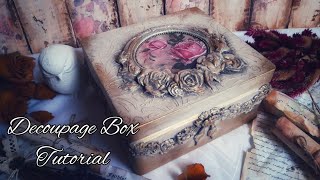 Decoupage box ♡🌹♡Tutorial [upl. by Toddy]