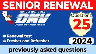 California DMV written test for senior and Refresher pass your DMV test 2024 Californiadmvpro [upl. by Eiveneg]