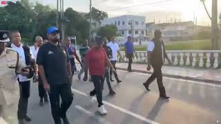 President Takes a morning walk at Kingston Georgetown  Guyana 🇬🇾 [upl. by Amaso]