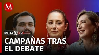 Así retomaron campaña tras el primer debate presidencial [upl. by Otrepur]