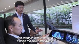 Panasonics DrowsinessControl Technology  Demonstration for Automotive Use [upl. by Huesman]