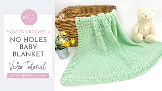 Charming No Holes Crochet Baby Blanket  Square Baby Blanket Crochet Pattern Without Large Holes [upl. by Bernie]