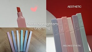 Pastel highlighters review 🌼 blinkesthetic [upl. by Harbert]