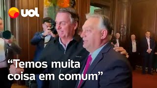 Bolsonaro encontra premiê da Hungria na Argentina [upl. by Lamhaj]