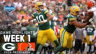 Green Bay Packers vs Cleveland Browns  2024 Preseason Week 1 Game Highlights [upl. by Anillehs17]