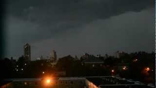 07262012  Severe Thunderstorm WarningTornado Watch  New York City NY Raw Footage [upl. by Ellerey]