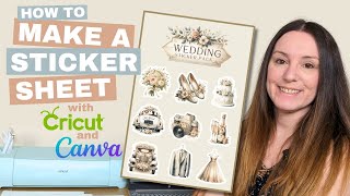 How to Make Sticker Sheets with Cricut Explore 3 and Canva  Print then Cut Tutorial for Beginners [upl. by Simson]