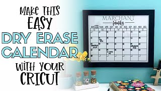 Make this Dry Erase Calendar with your Cricut [upl. by Arol]