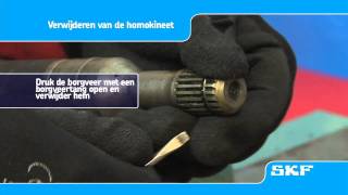 SKF  Montageprocedure van de nieuwe homokineet VKJA 5339 Peugeot 206 14i [upl. by Yahc]