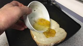 Egg on toast in a sandwich press [upl. by Doubler766]