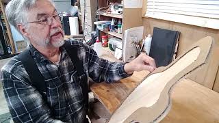 Making the Archtop guitar template Part 1 [upl. by Naerb]