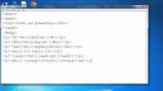 How to make a text bold  italics  underlined and more in HTML [upl. by Deenya]