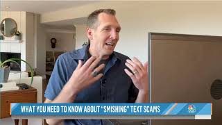 Stickley demonstrates text messages scams quotSmishingquot on the Today Show [upl. by Rodoeht]