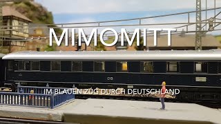 Märklin H0 Anlage FZug Gambrinus Deutsche Bundesbahn Im blauen Zug durch Deutschland Mimomitt [upl. by Oijile]