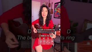 Jingle Bells Easy GUITAR tutorial [upl. by Rance]