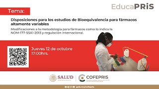 Disposiciones para los estudios de Bioequivalencia para fármacos altamente variables [upl. by Trude]