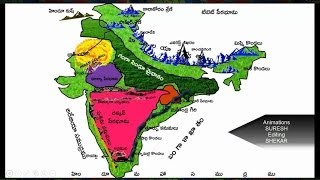 Geographic features of India Telugu [upl. by Oslec]