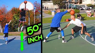 Professor 3v3 with 54quot Worlds SHORTEST Dunker 50 INCH VERTICAL [upl. by Sadoff]