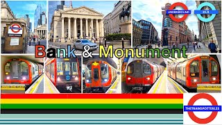 Trains at Bank amp Monument  London Underground and DLR 28072022 [upl. by Argyres]