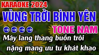 Vùng Trời Bình Yên Karaoke Tone Nam Karaoke Đăng Khôi  Beat Mới [upl. by Clementina]