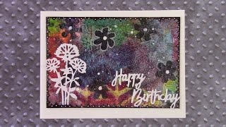 Mixed Media Project Background  Greeting Cards  Hintergrund  Grußkarten [upl. by Clementia]